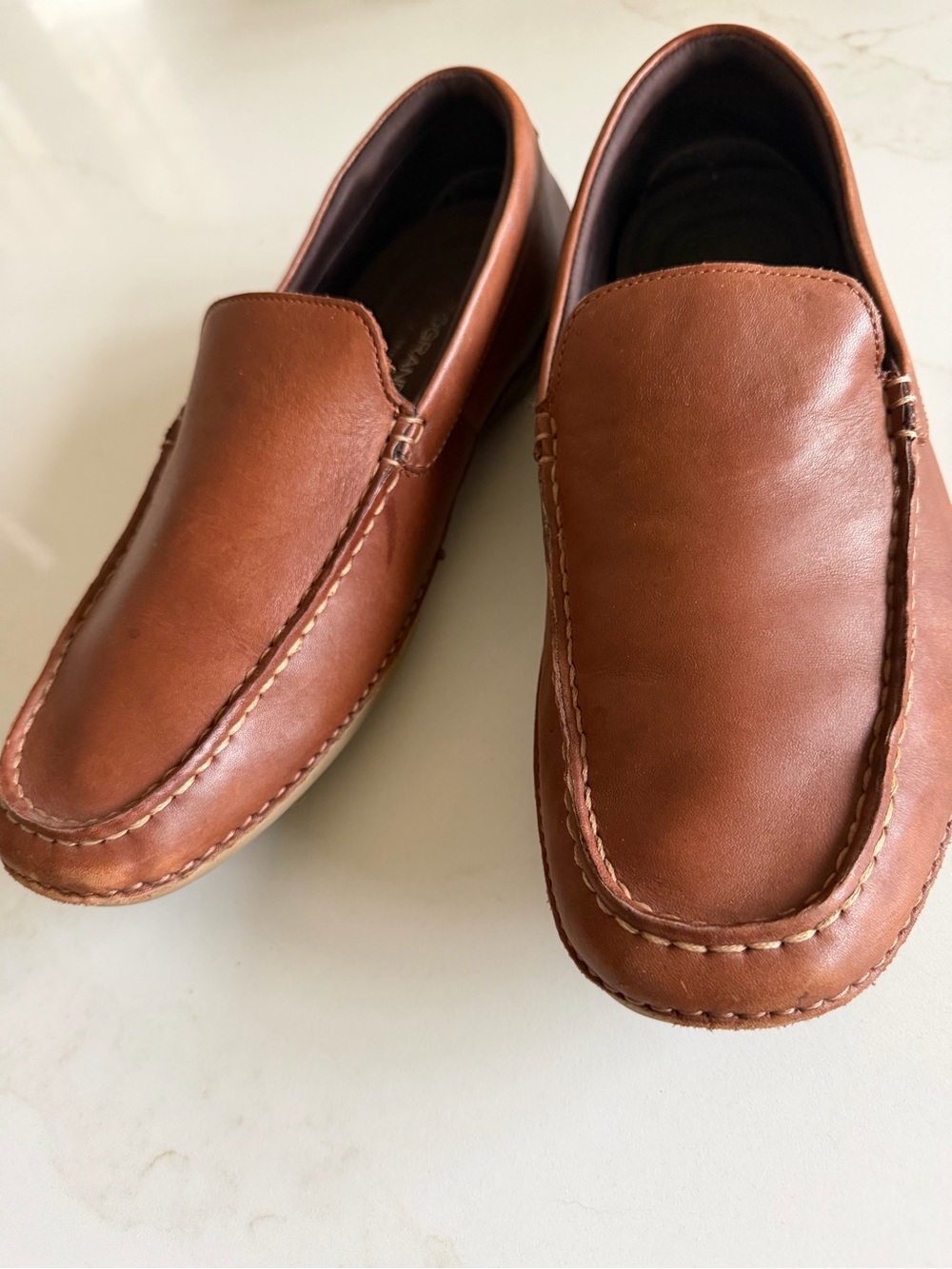 Cole Haan Motogrand Traveler Men's Size 9.5 M Slip On Brown Loafers Moccasin